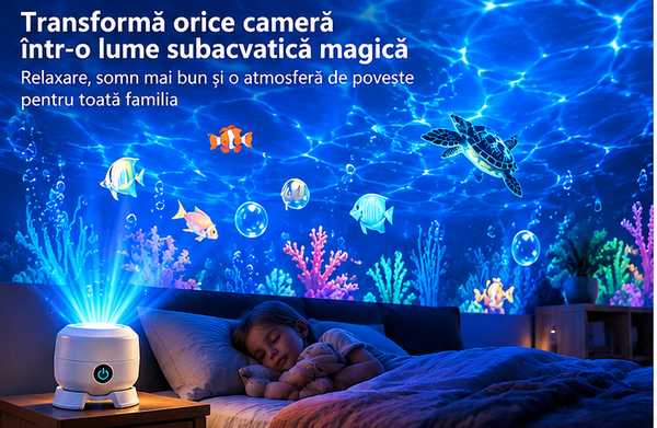 Lumină Magică Oceanică Rotativă
